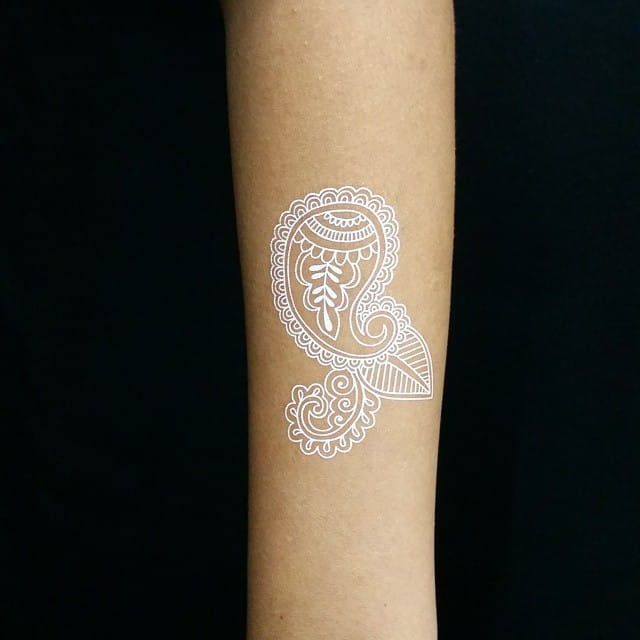 Mykonos | White and Silver Henna-Inspired Temporary Tattoos – TribeTats