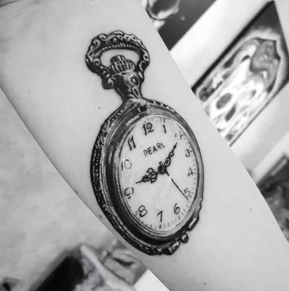 Pocket Watch Tattoo by Ian Miller