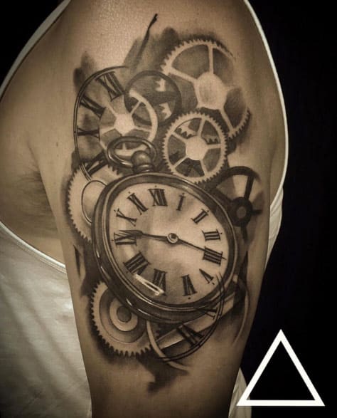 30 Best Clock Tattoos For Men – Ideas And Designs 2024 | FashionBeans