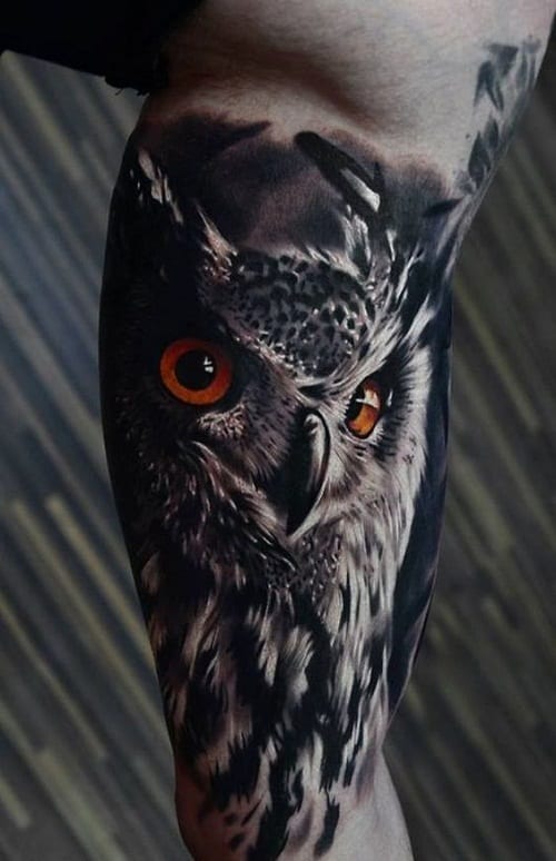 Crane Legs Moon King Owl Gpraphic tattoo by Sarah B Bolen - Best Tattoo  Ideas Gallery