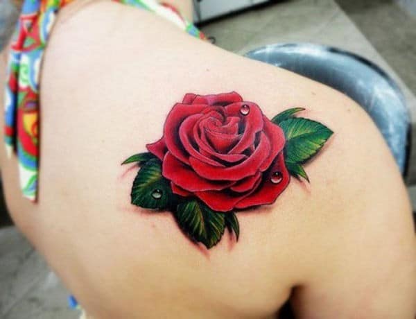 3D Rose Tattoo