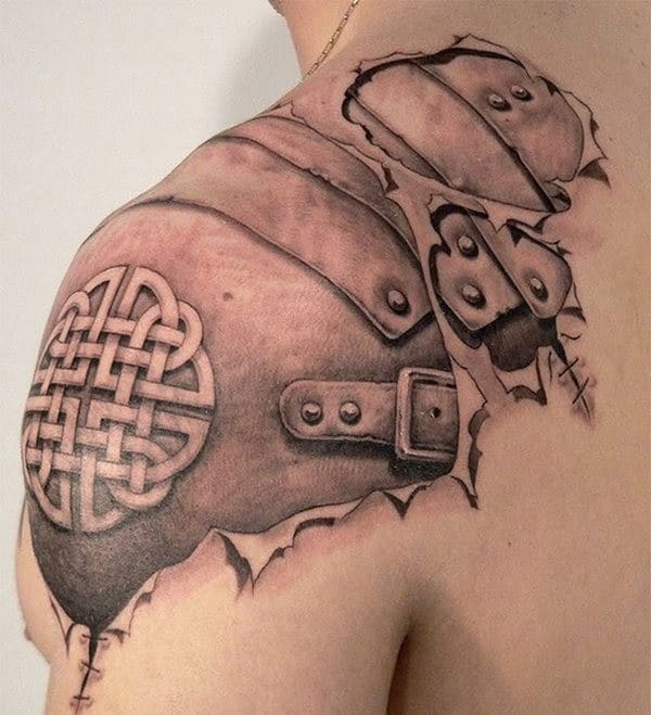 3D Shoulder Tattoo