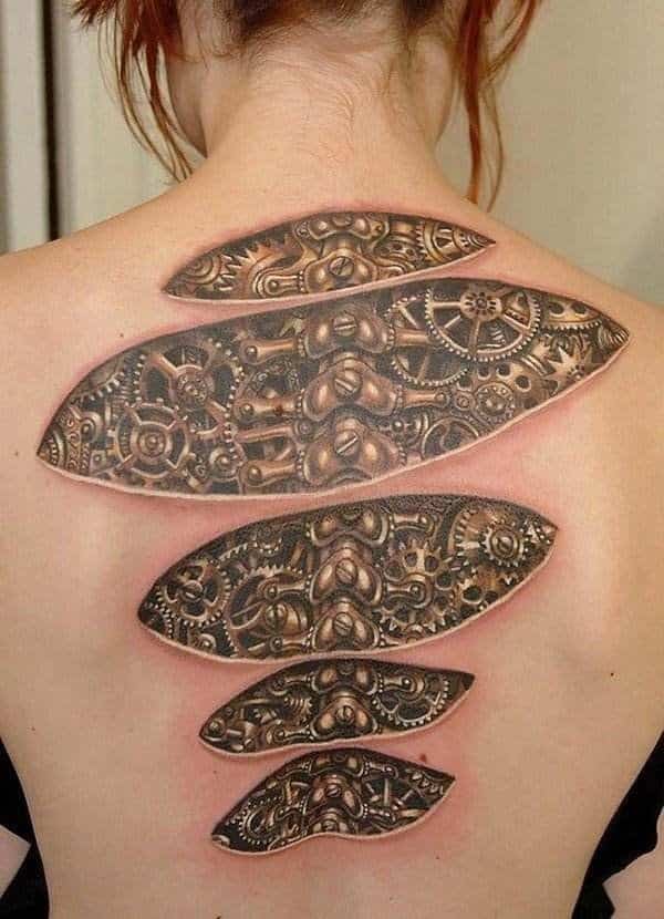 3D Spinal Tattoos