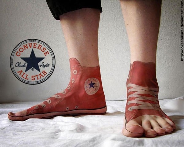 3d converse tattoo