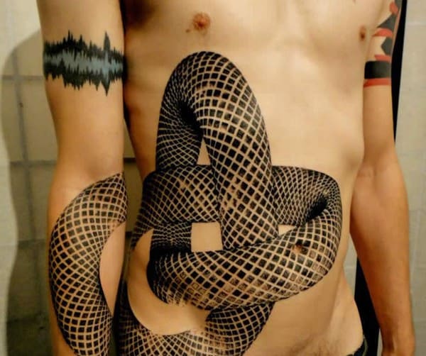 3d stomach tattoo