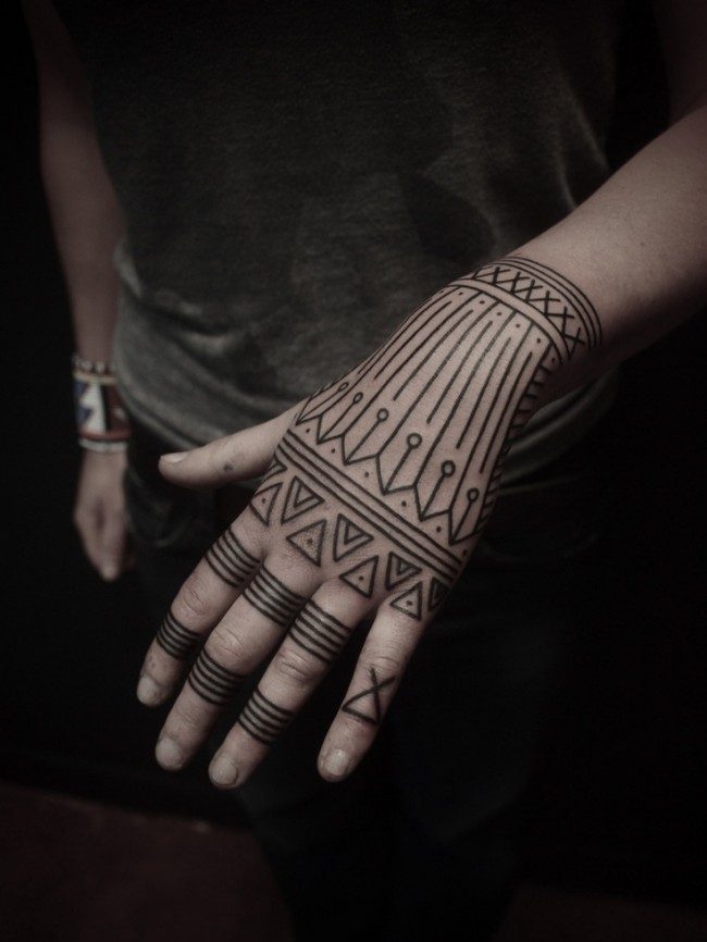 tribal tattoo designs for women's hands