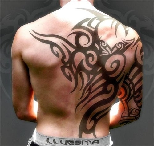 Amazing Back Tribal Tattoos