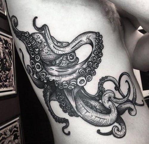 Fantastiske Tentakler af Octopus Tattoo