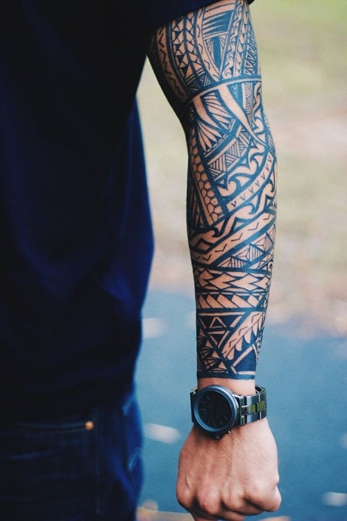 Arm of Man Tribal Tattoos
