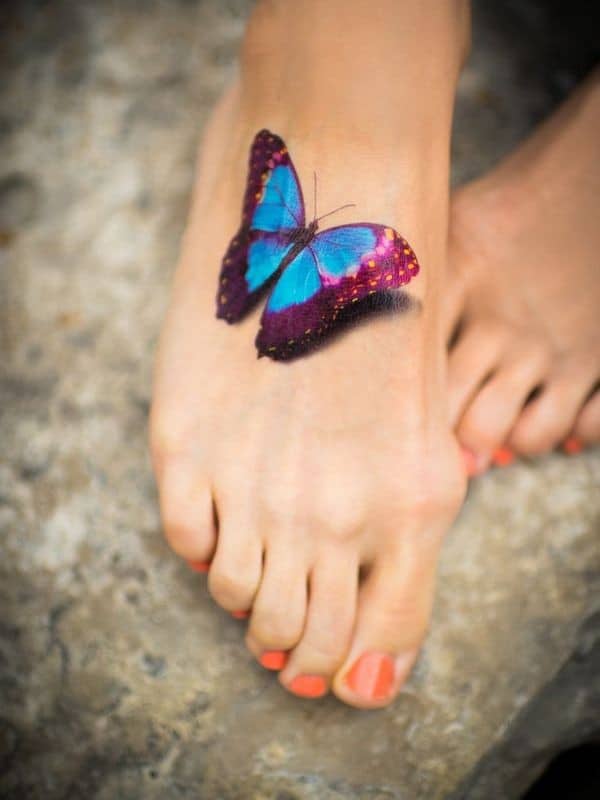 3d foot tattoo