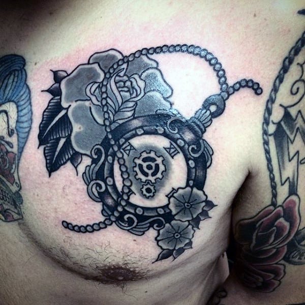 110 Cool Pocket Watch Tattoos That Are Totally Badass