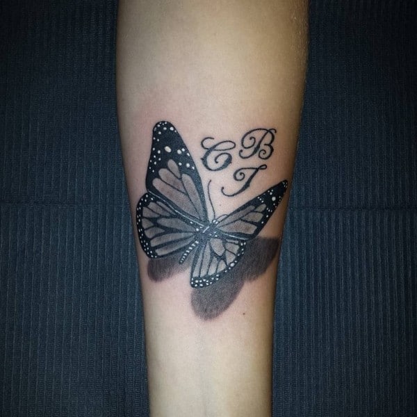 Black Butterfly 3D Tattoo