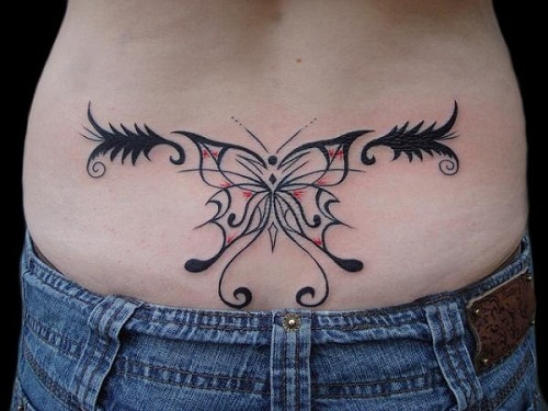 Butterfly Tribal Tattoos Design