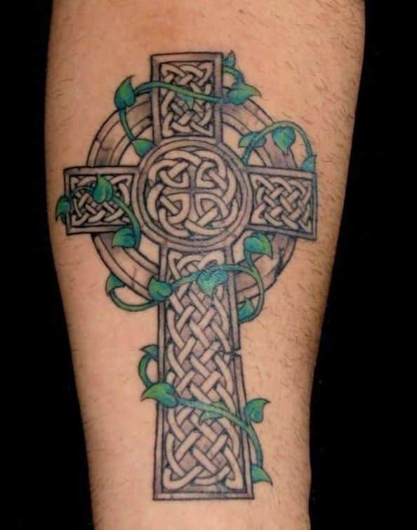 Tattoo of Crosses Religious Vines