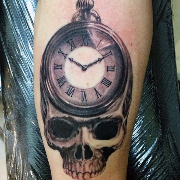 47 Excellent Clock Tattoos For Hand  Tattoo Designs  TattoosBagcom