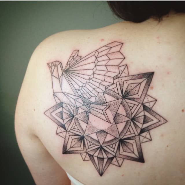 dove back tattoo