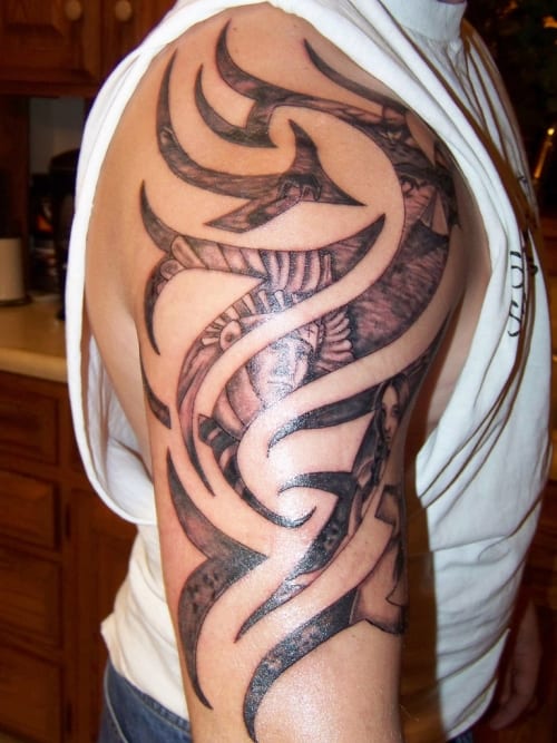 Egyptian Sleeve Tribal Tattoos