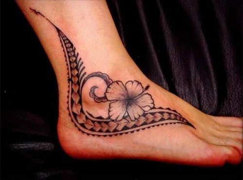 Foot Tribal Tattoos Inspiration