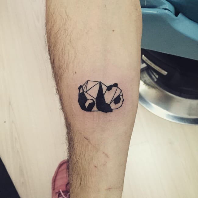 Nice Geometric Panda Tattoo Design