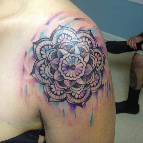 watercolor mandala tattoo redlenara 2  KickAss Things