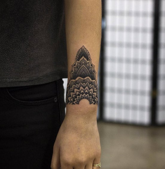 Mandala cuff by Kristi Walls