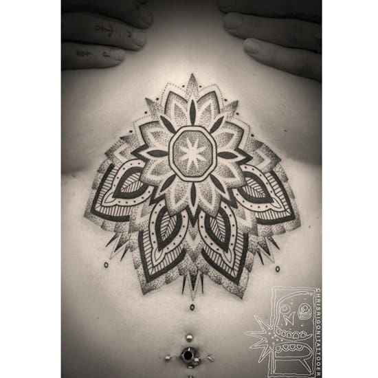 Revolt Tattoos on Twitter Mandala piece on clients lower stomach  Beautifully done by Josh Stono Line work at its finest JoinTheRevolt  httpstcoktI1P0vlkN  X