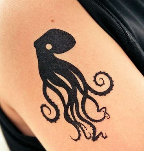 Oculto Tatuaje de pulpo inspirado