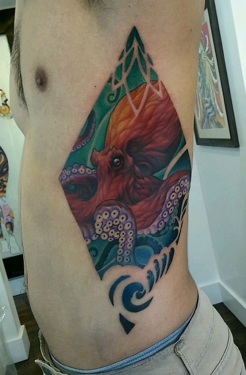 Octopus Side Tattoo