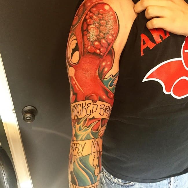 colorful octopus tattoo