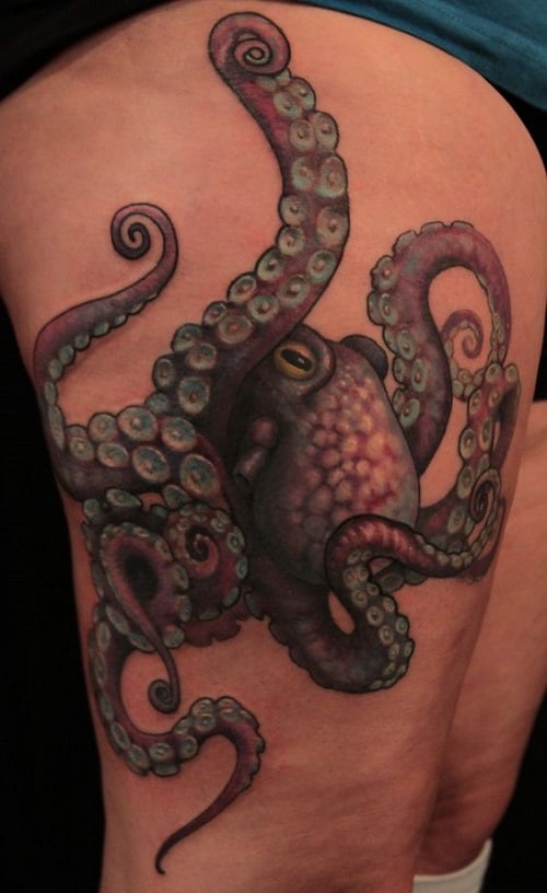 Octopus Thigh Tattoo  TATTOOGOTO