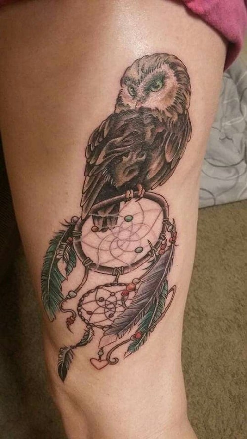 Dreamcatcher Owl Tattoo Design by SlightlyAnnoyedCake on DeviantArt