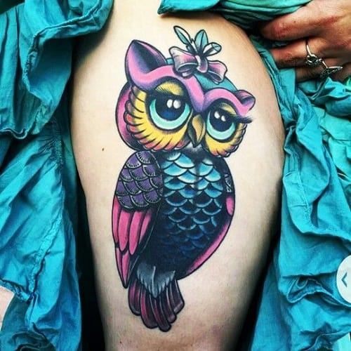 Pretty Owl Tattoo