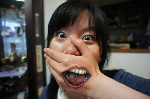 Realistic Mouth Tattoo