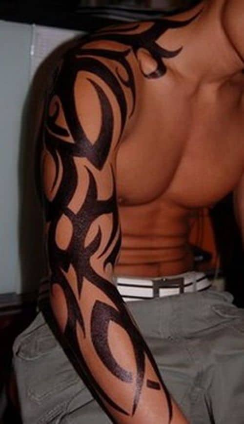 Shoulder and Arm Tribal Tattoos for Men