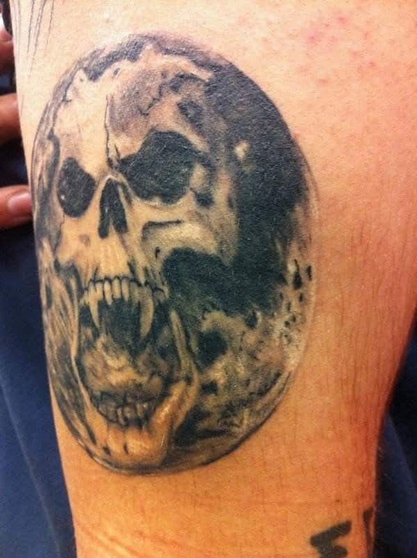 Skull Moon Tattoo