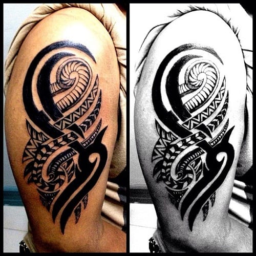 Solid Arm Tribal Tattoos Design