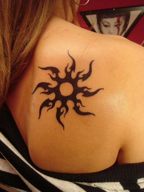 Sun Tribal Tattoos
