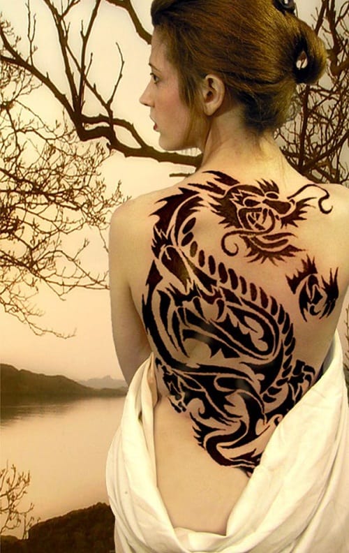 Unique Dragon Tribal Tattoos