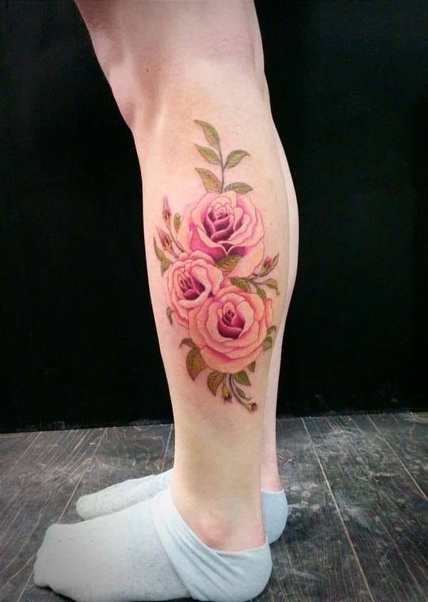 Rose On Guys Calf