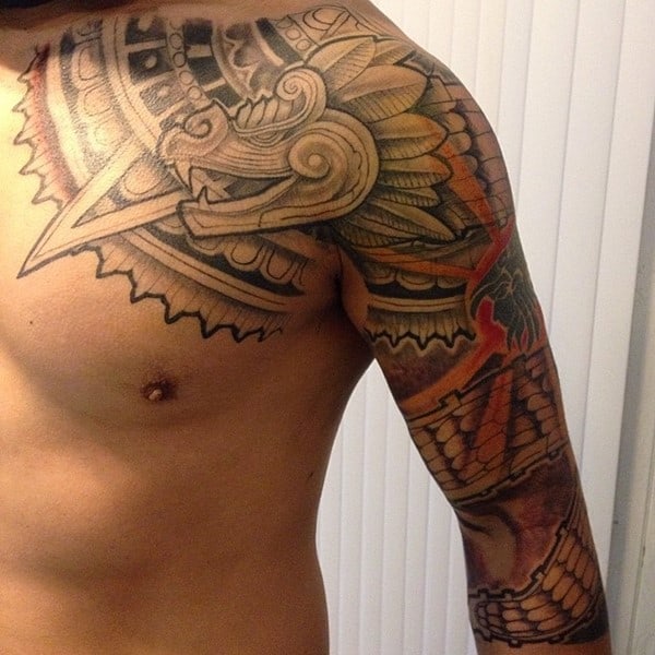 Aztec Sleeve by Nathaniel Gann  Remington Tattoo Parlor