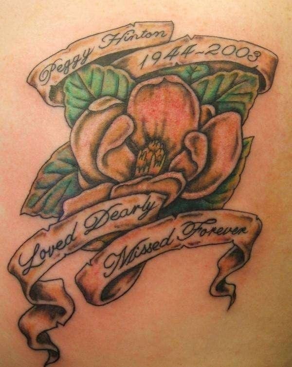 flower-n-leaves-memorial-tattoo