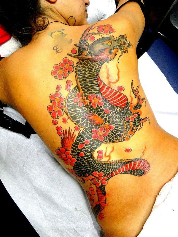 japanese tattoo back woman