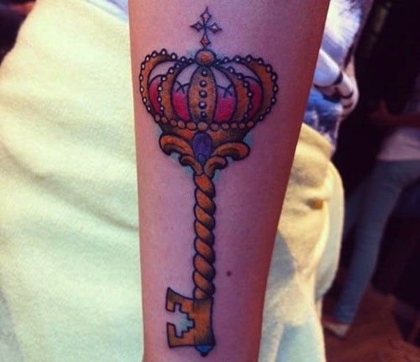 key-tattoo-crown