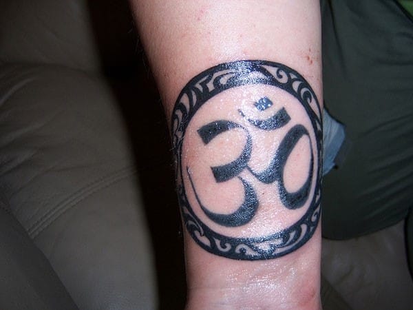 om-round-tattoo