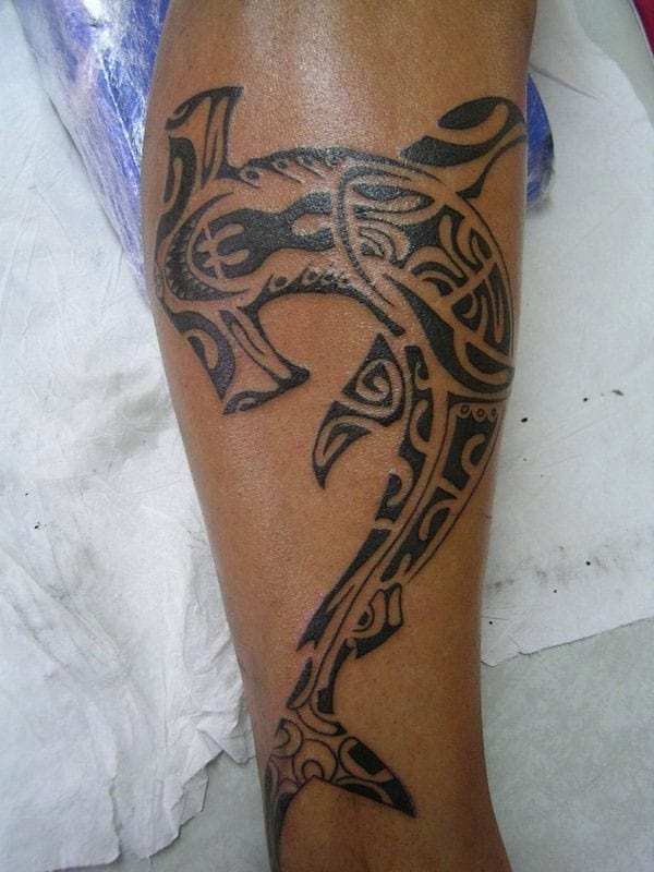 J+S dolphin (Friendship) dolphin maorigrams original Polynesian tattoo  design