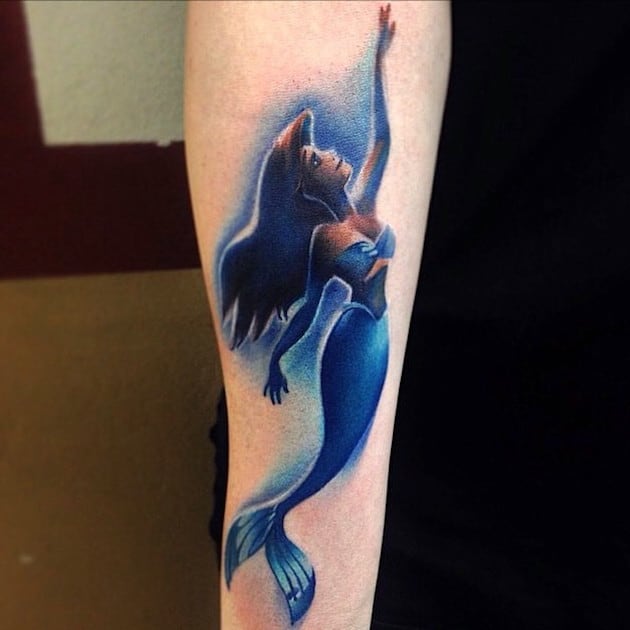 ariel-swimming-tattoo