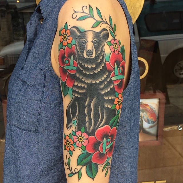 Art Immortal Tattoo  Tattoos  Feminine  Neotraditional bear tattoo