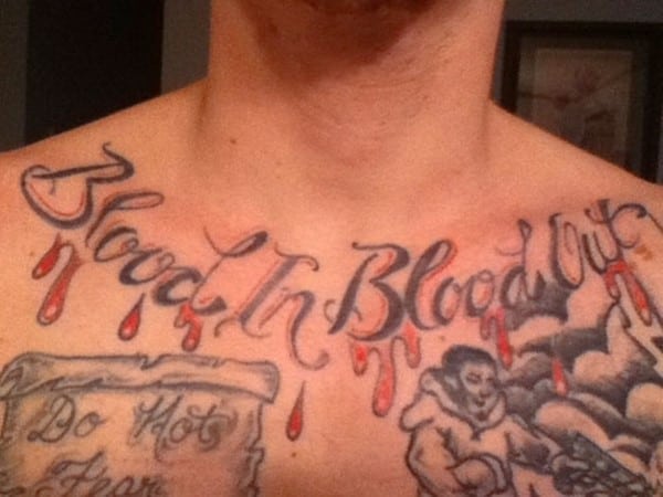 gang tattoo on chest