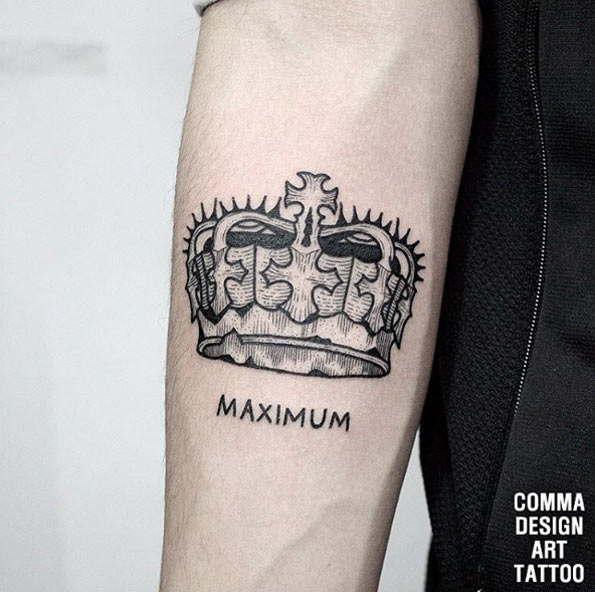 Crown Tattoo by Kim Dohuyn