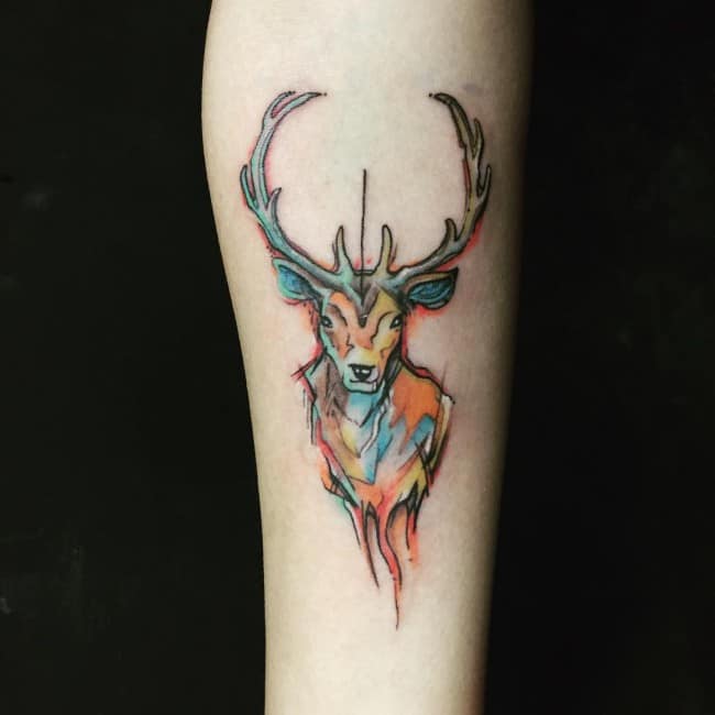 Deer Tattoo  Deer tattoo Deer tattoo designs Stag tattoo